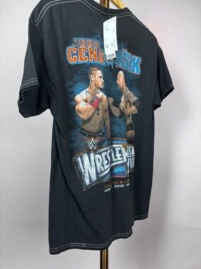 WWE Black Graphic Tee - John Cena vs The Rock WrestleMania Artwork
